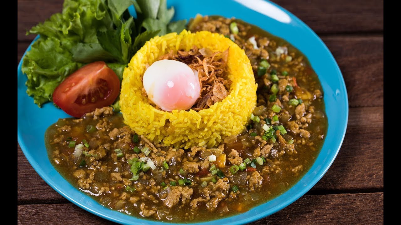 ข้าวหุงขมิ้นหน้าหมู Turmeric Rice with Minced Pork Stew : พลพรรคนักปรุง