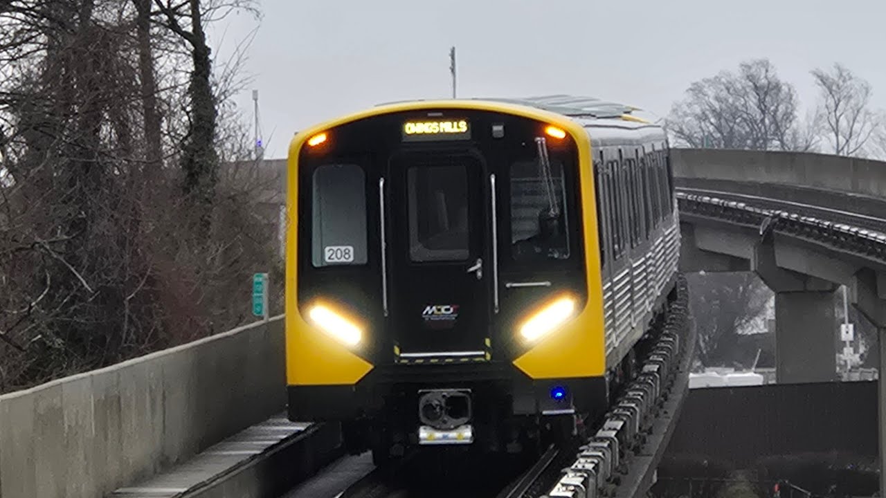 MTA Maryland: Metro Subway Hitachi Rail Car First Day Of Service Full Ride Westbound To Owings Mills