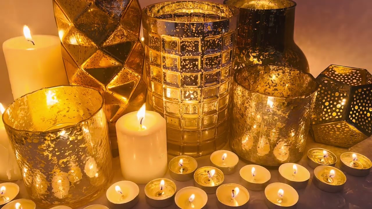 Flickering candles, rain, rumbling, thunder, ambience #Sleep #Relaxing #Soothing #Ambience #Rain