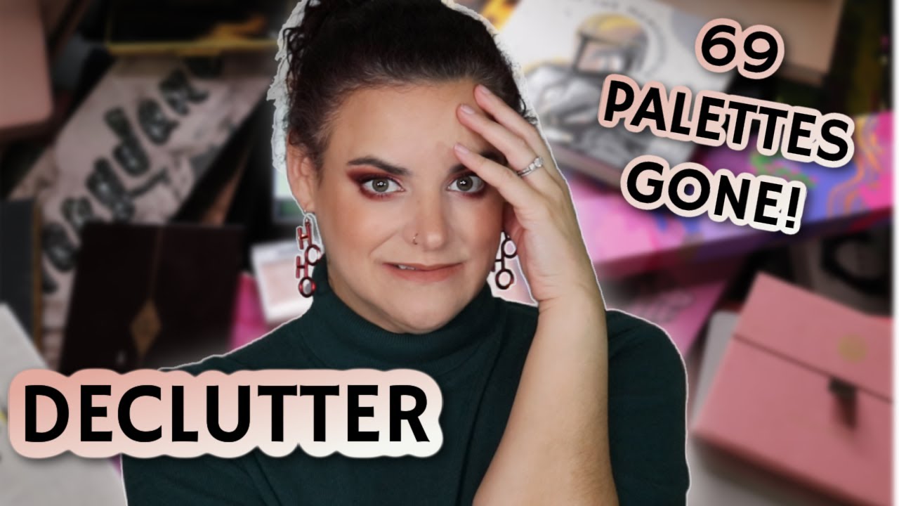 HUGE EYESHADOW PALETTE DECLUTTER | 1/3 of my collection gone