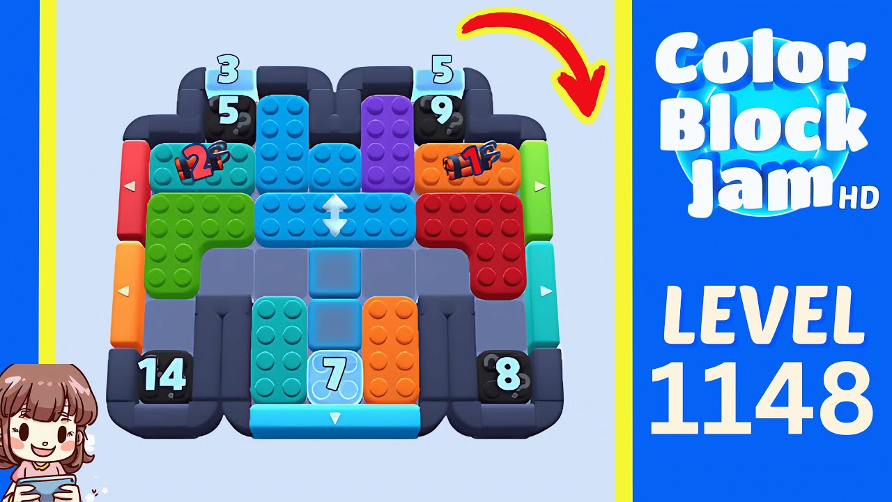Color Block Jam Level 1148 Solution Walkthrough