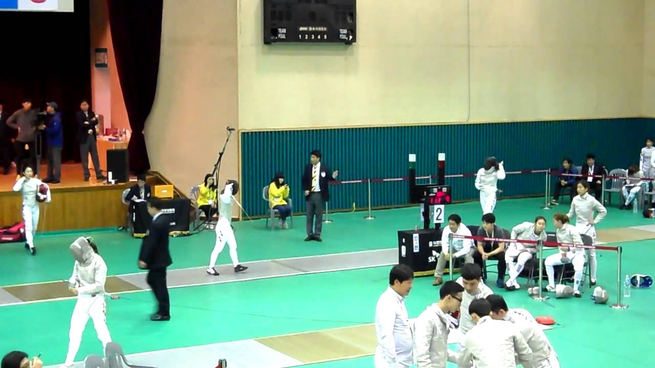 14.11.01 (여일플 4강) 인천-(이한나,장예슬,오혜미,김미나) vs 강원-(권새미,박미현,서미정,정길옥) - 2014제주전국체전 펜싱.