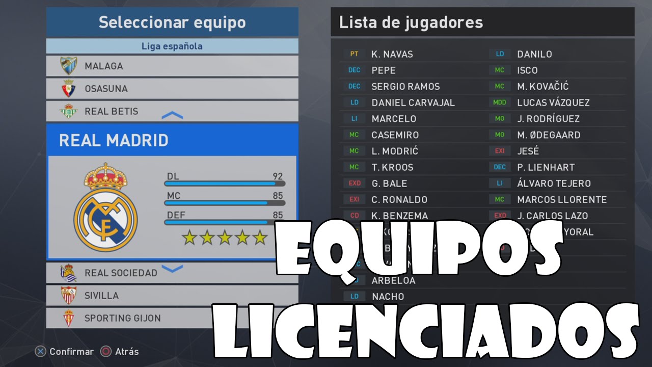 PES 2017 - TENER TODOS LOS EQUIPOS LICENCIADOS!!!