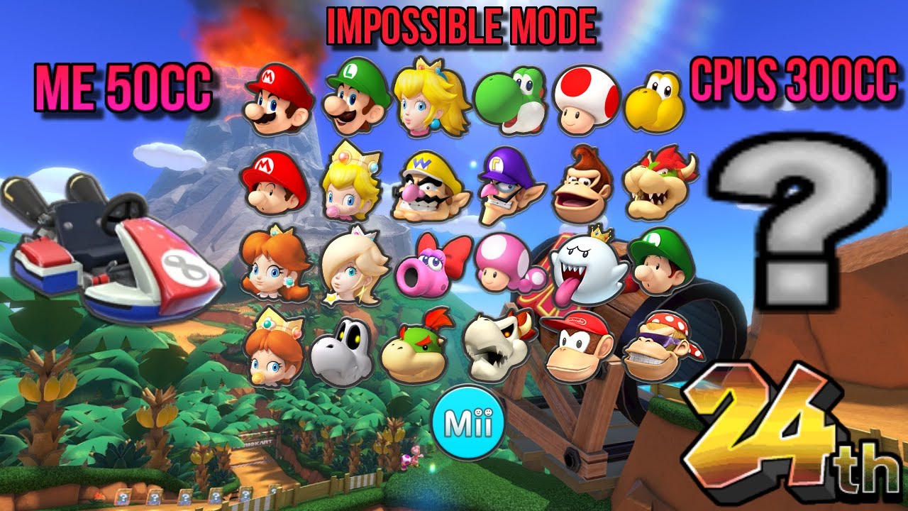 Mario Kart Wii: Impossible CPUS and 24 Players but with a Randomized Vehicle Combo (Part 8)
