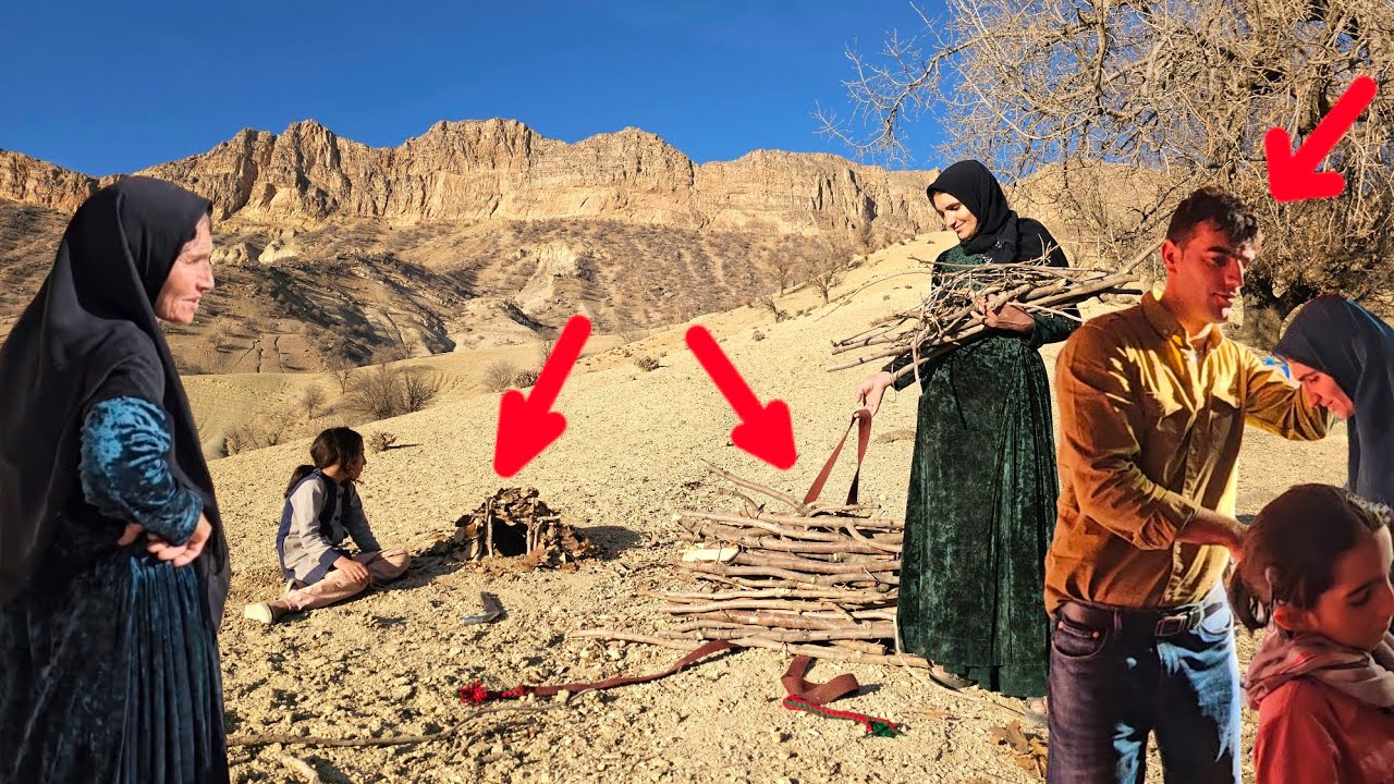 Sabjan and his daughter go to the mountains to get firewood.