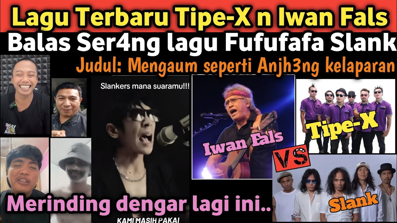 Tambah Panas! Lagu balasan terbaru Tipe-X n Iwan fals balas lagu Fufufafa Slank? Liriknya Keras Bos!