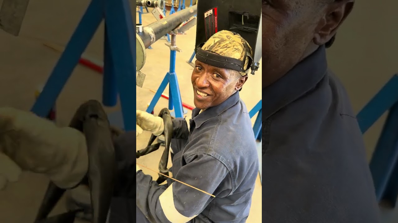 Argon welding a 3inch flange