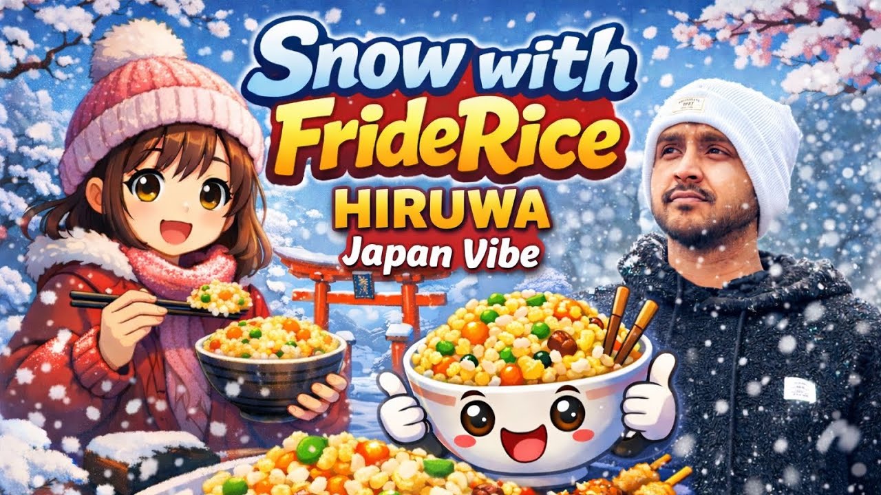 Snow with FrideRice 😋❄️🍛 雪 with ライス 😋❄️🍛 