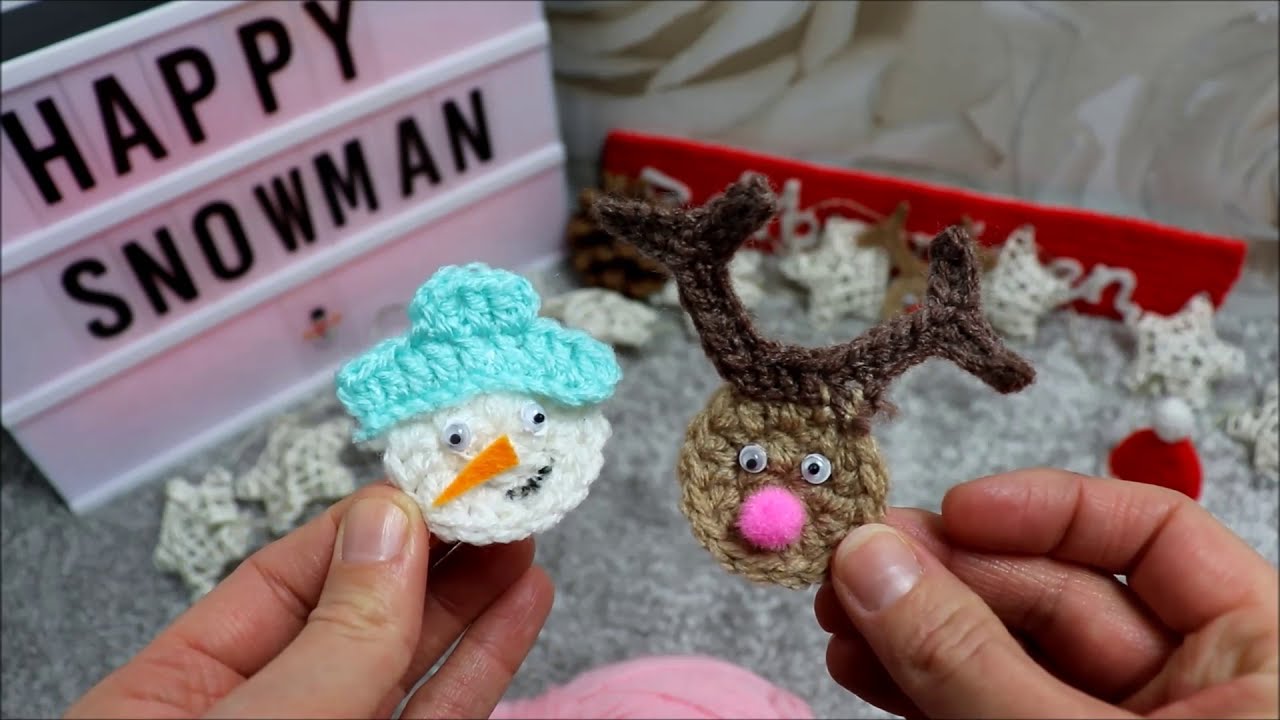 🙋🏻‍♀️☃️ Schneemann häkeln // Applikation