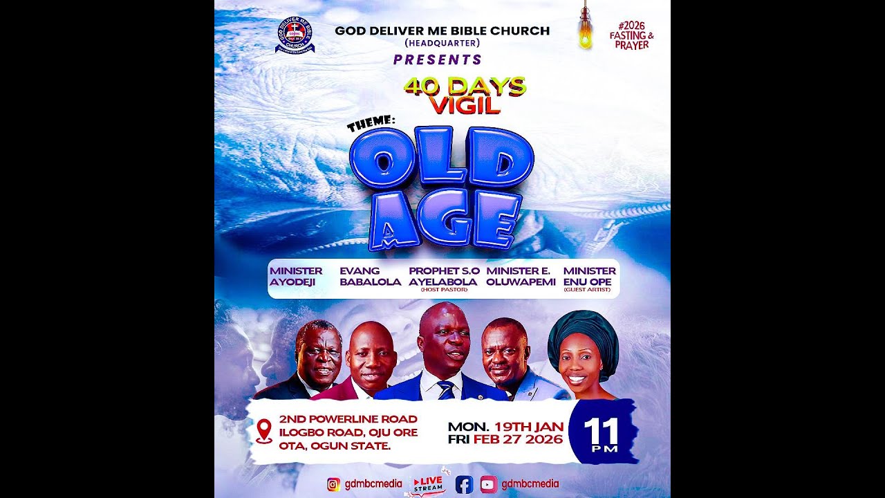 40 DAYS FASTING & PRAYER 2026 // DAY 1 // GOD DELIVER ME BIBLE CHURCH