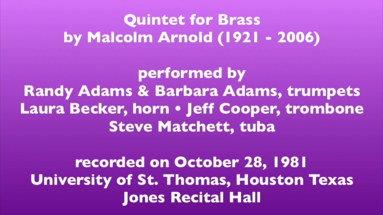 Quintet for Brass by Malcolm Arnold