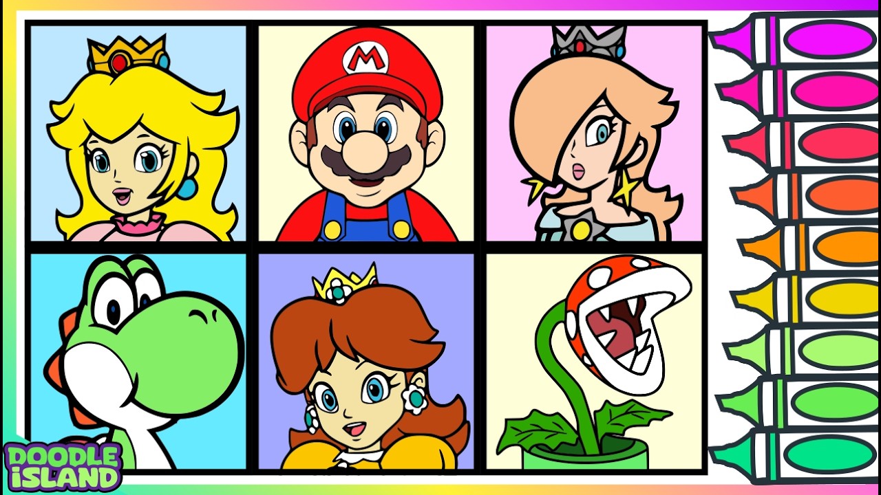 Princess Peach & Rosalina Coloring 👑💖 Super Cute Mario Art!