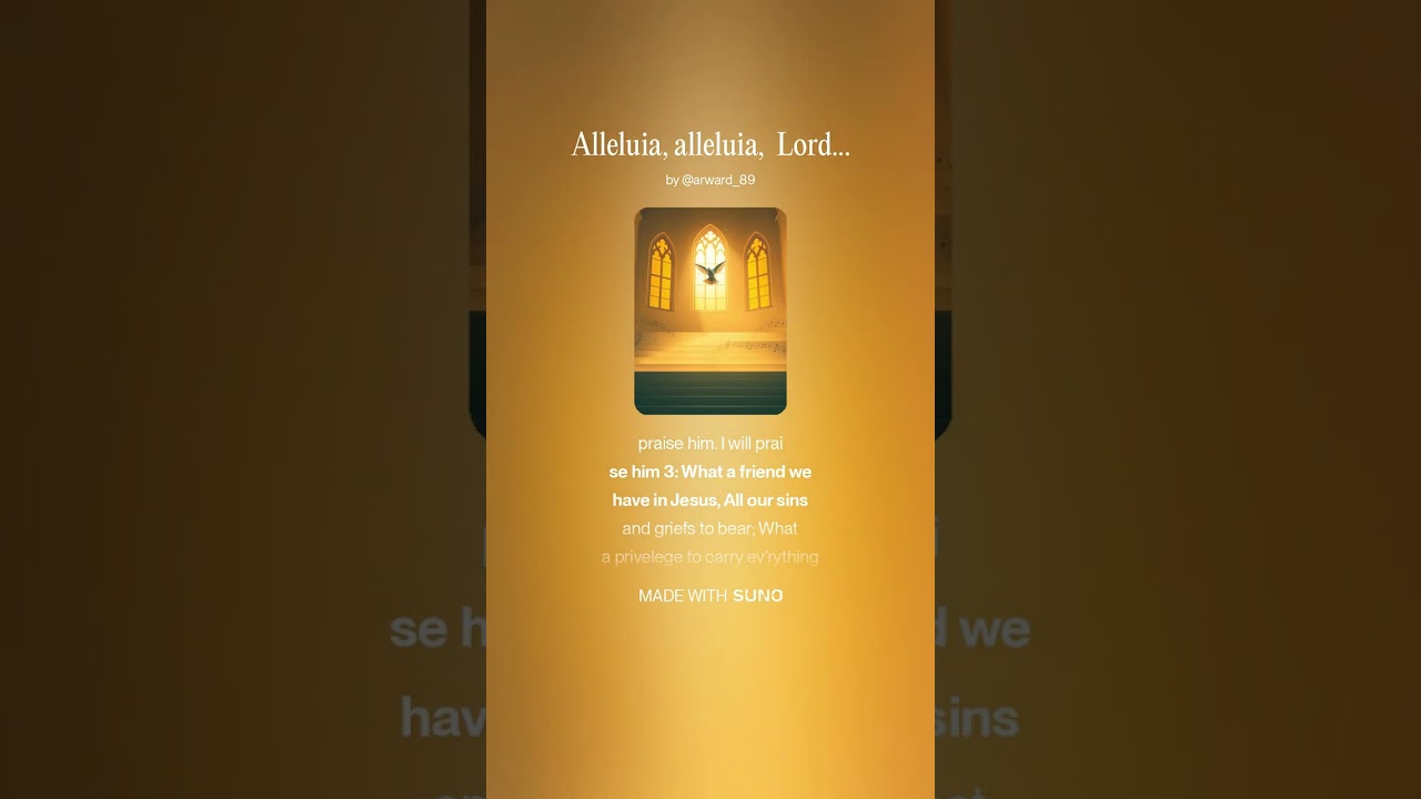 Alleluia, alleluia,  Lord we praise you #ai #music #aimusic #gospelmusic #christianmusic