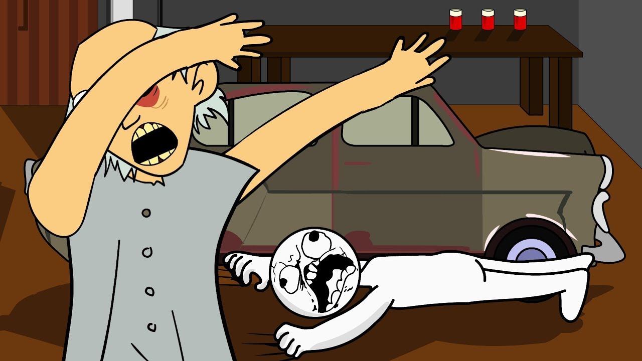 GRANNY THE HORROR GAME ANIMATION #19 : POOR player Funny Moments with The Scary Granny