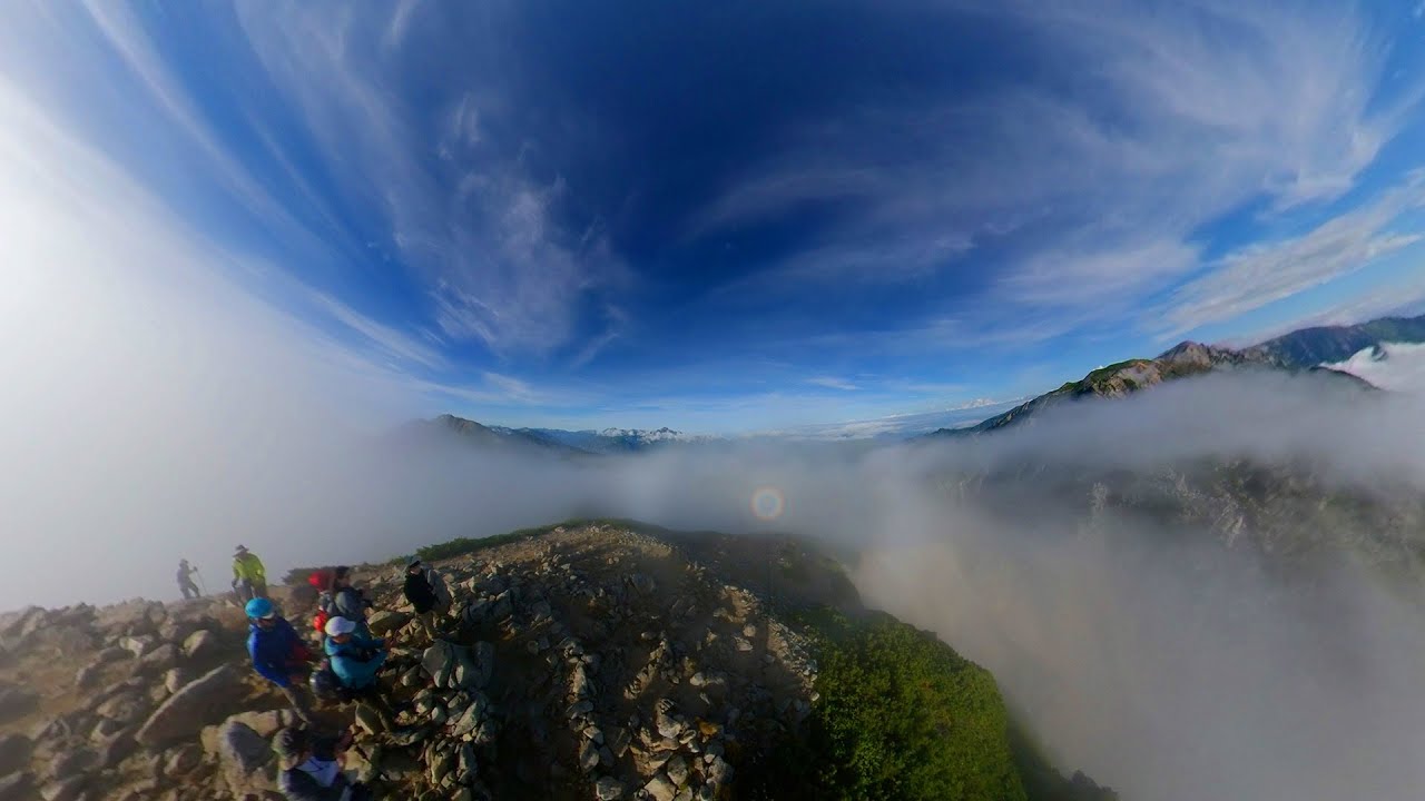 夏の北アルプス唐松岳  Trekking Mount Karamatsu in Japan's Northern Alps #北アルプス #登山 #日本アルプス #insta360