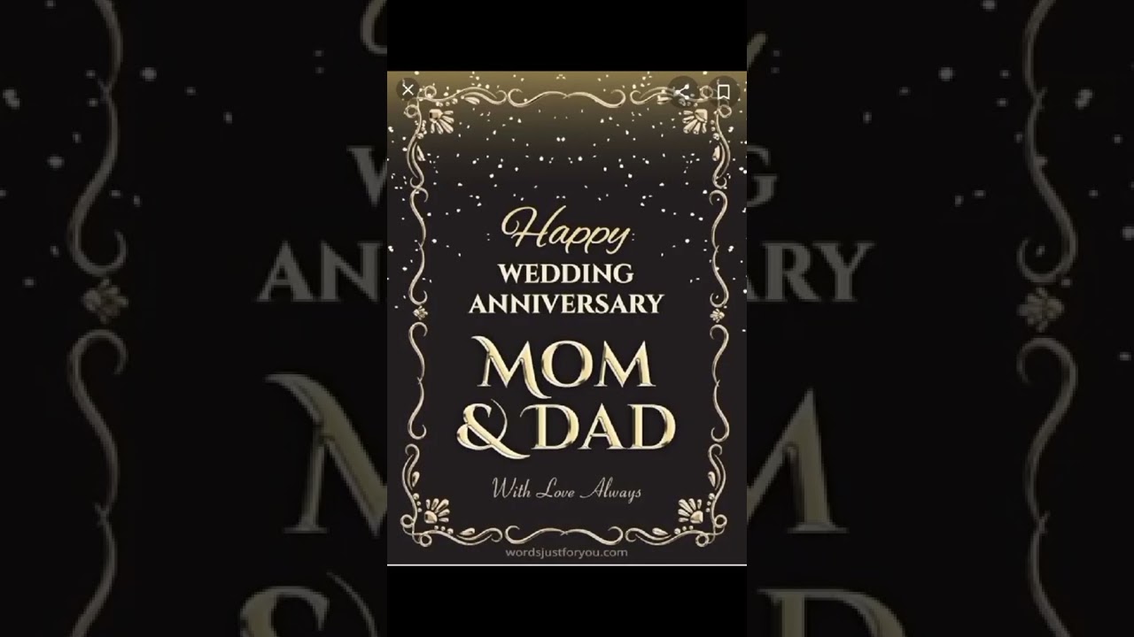 Happy Wedding Anniversary MOM &hearts;️ DAD 🥰🥰😍😍