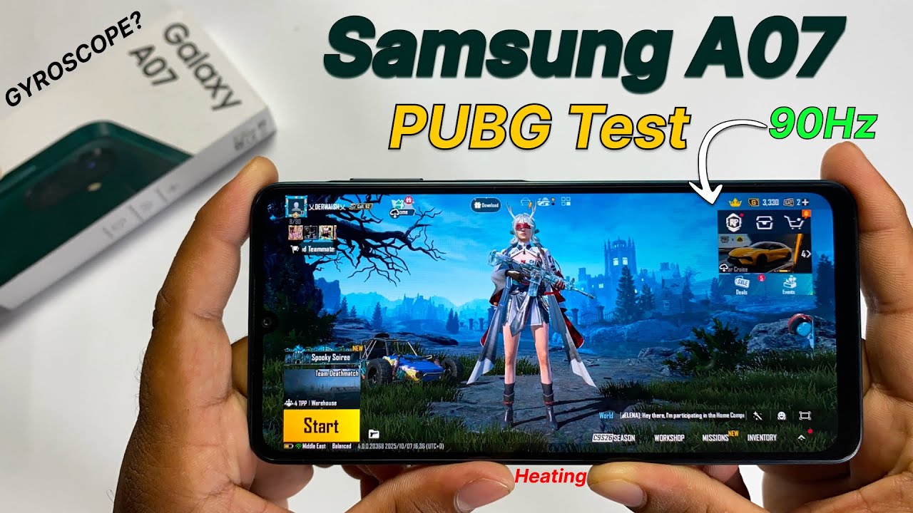 Samsung Galaxy A07 PUBG Test 🔥- Helio G99, 90Hz, Best Budget Gaming Phone ?
