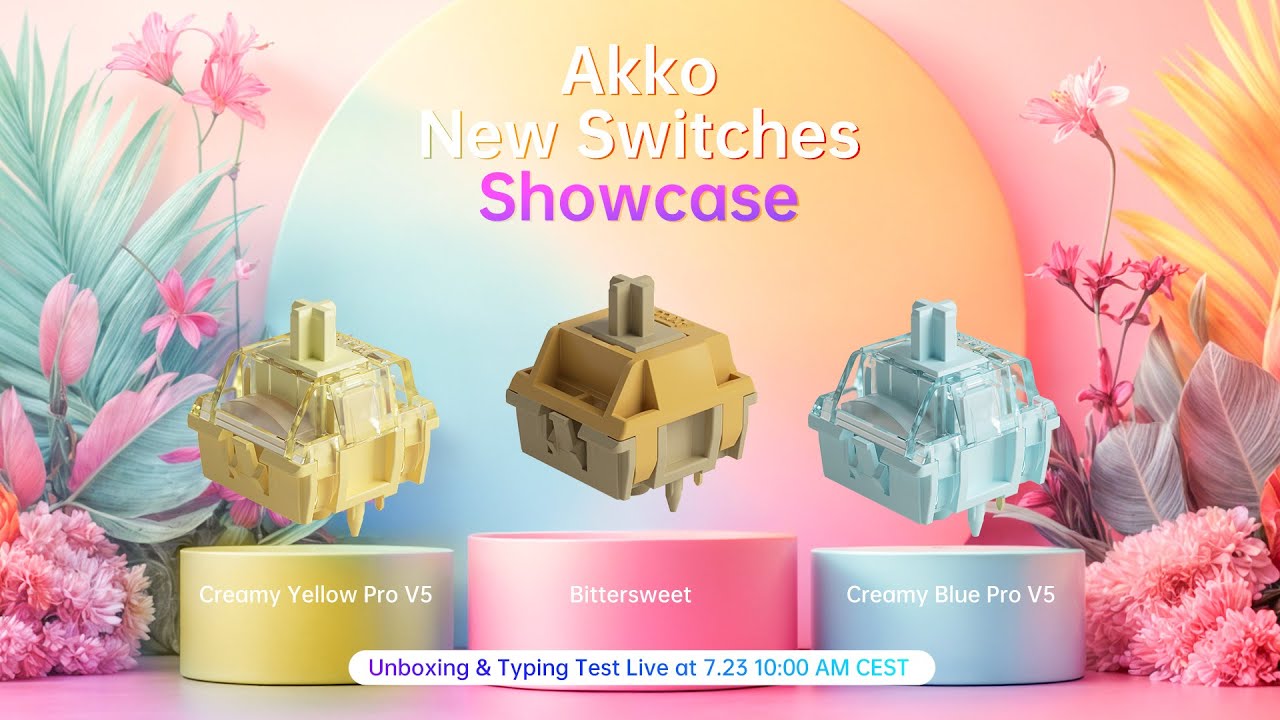 Akko's New Switches Showcase &ndash; Creamy Blue Pro V5, Creamy Yellow Pro V5 & Bittersweet!