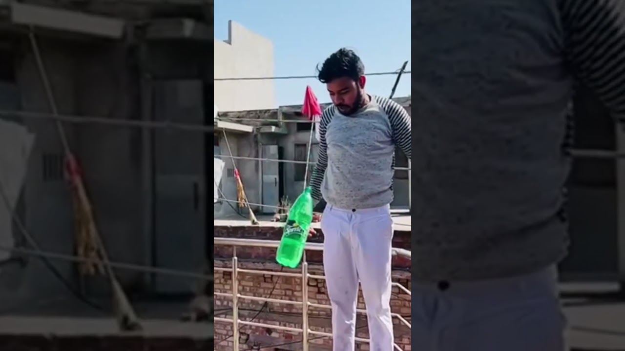 Science experiment || free fall | water won’t come out of bottle from hole 