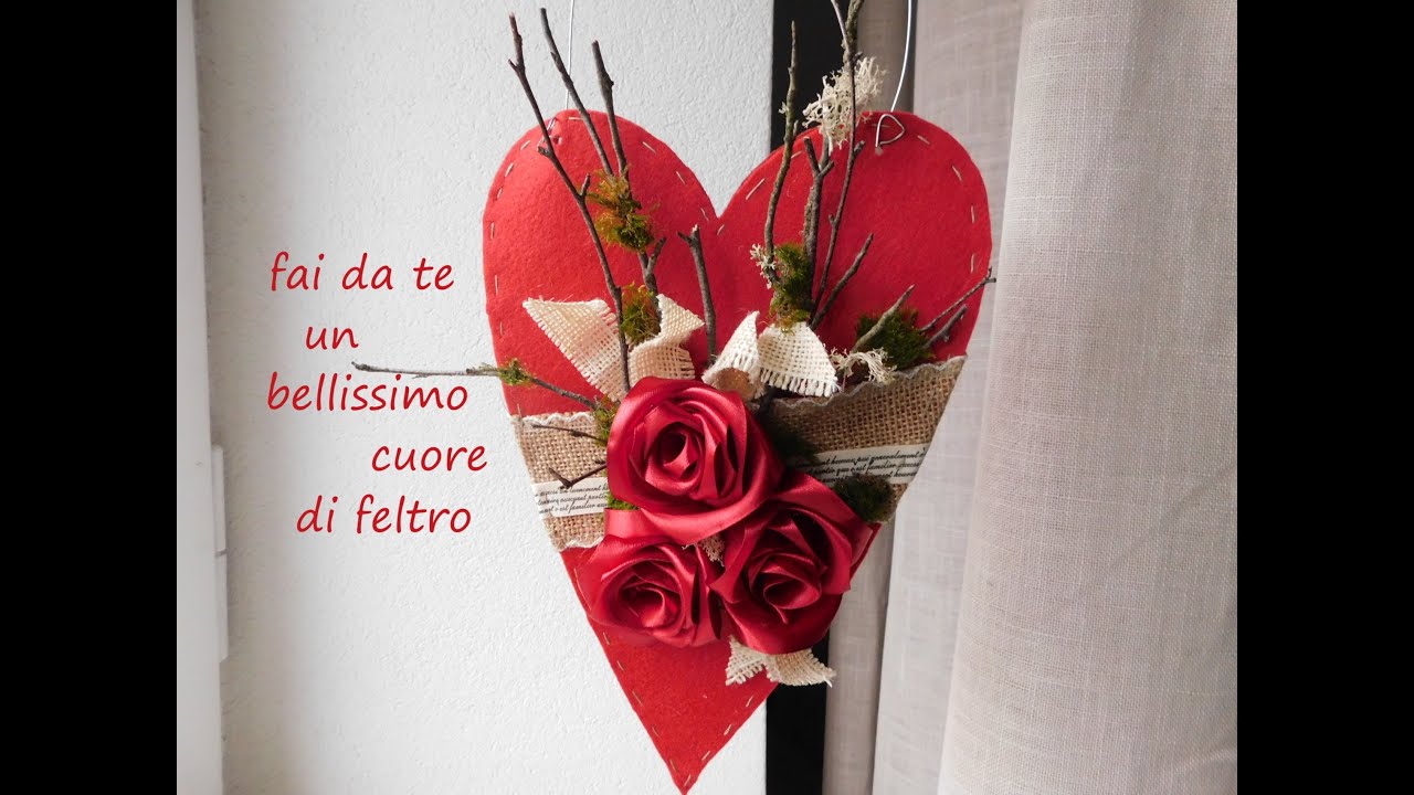 Fai da te un bellissimo cuore con il feltro