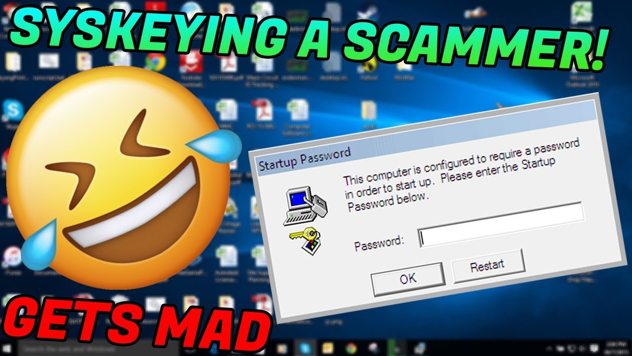 SYSKEYING A SCAMMER! HE GETS ANGRY! [SYSKEY'D]