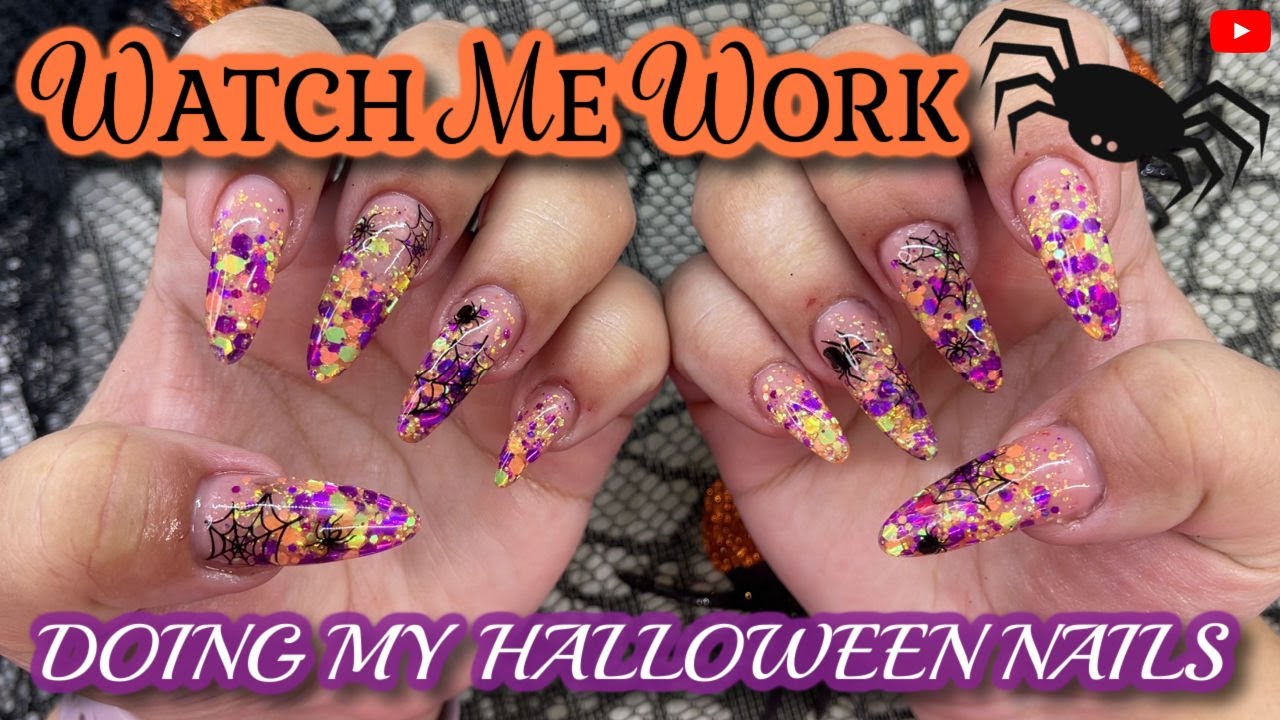 WATCH ME WORK | Doing my own Halloween Nails