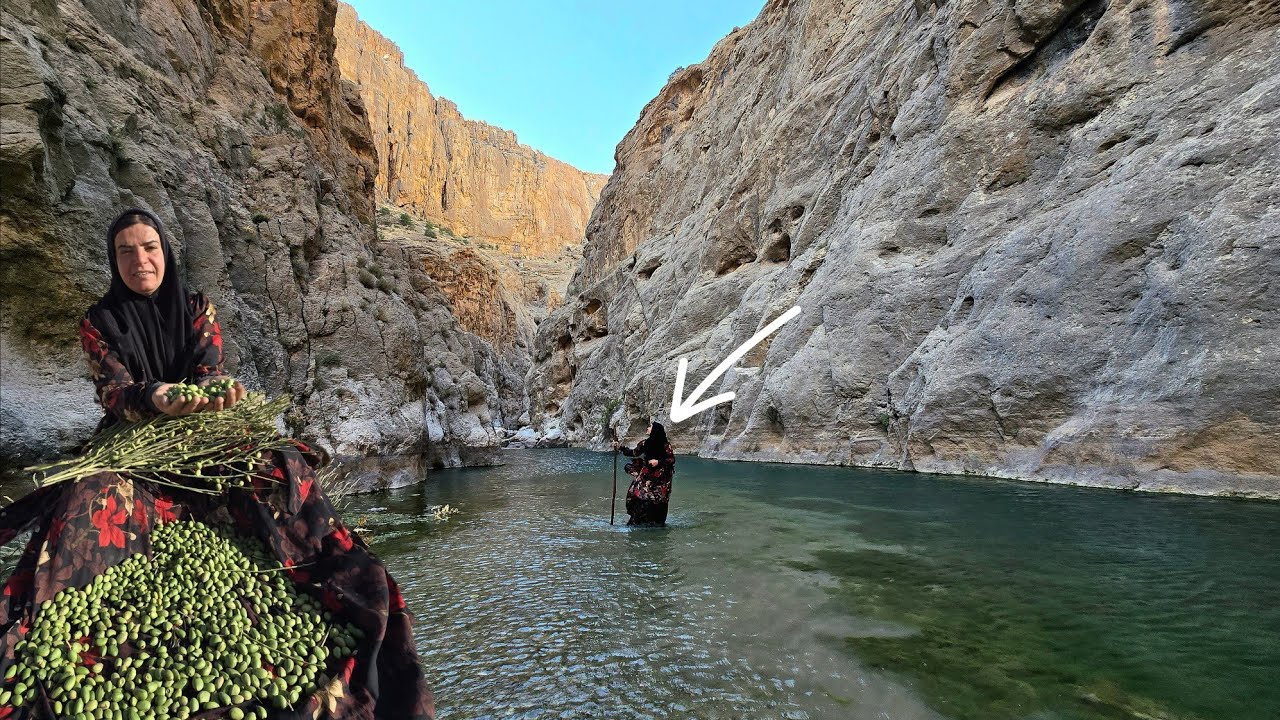 🌊Kulthum in the hidden mountain paradise🌰🏔️: Rocky waterfalls and wild mountain almonds 🌿✨