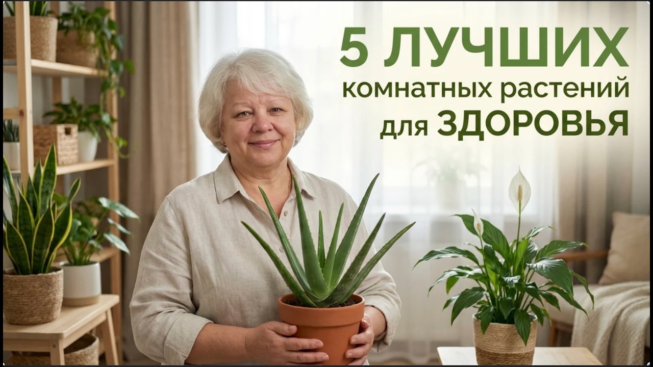 5 лучших комнатных растений для здоровья и чистого воздуха в доме! (без фоновой музыки)