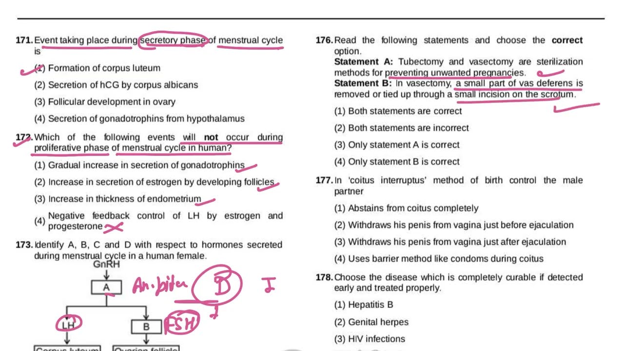 FT 07 l Phase ll Zoology Paper Discussion | Human Reproduction | Reproductive Health | 45 Questions 