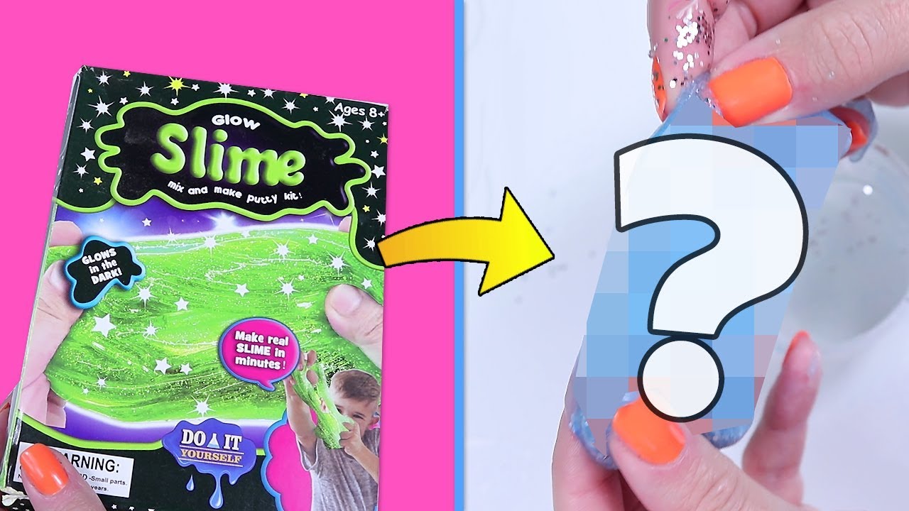 TESTUJE ZESTAW DO SLIME Neon Glow Slime! Świeci w ciemności?