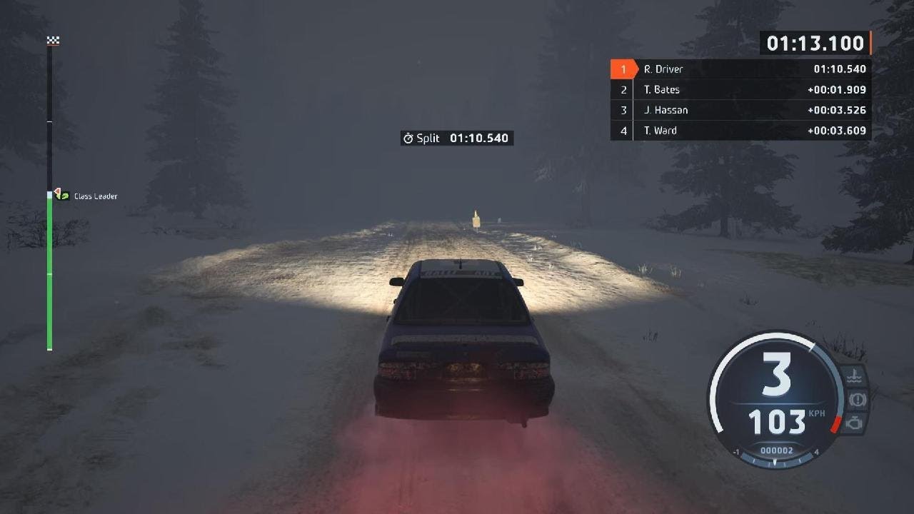 EA SPORTS WRC Quick Sweden rally in foggy night without codriver