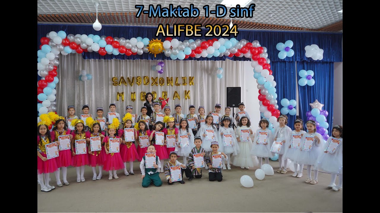 7-Maktab 1-D sinf ALIFBE 2024