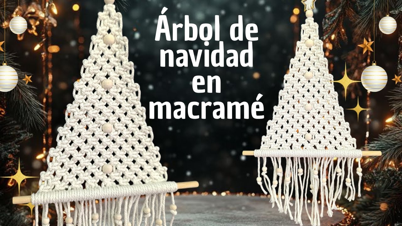 🌲 Árbol de navidad en Macrame para principiantes  paso a paso / DIY Macramé Christmas Tress 🎄