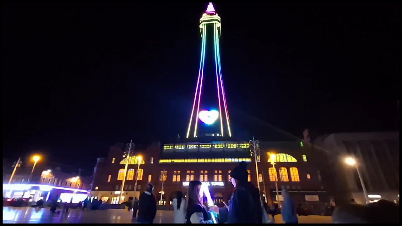 Entertainment on the Comedy Carpet and Blackpool Tower