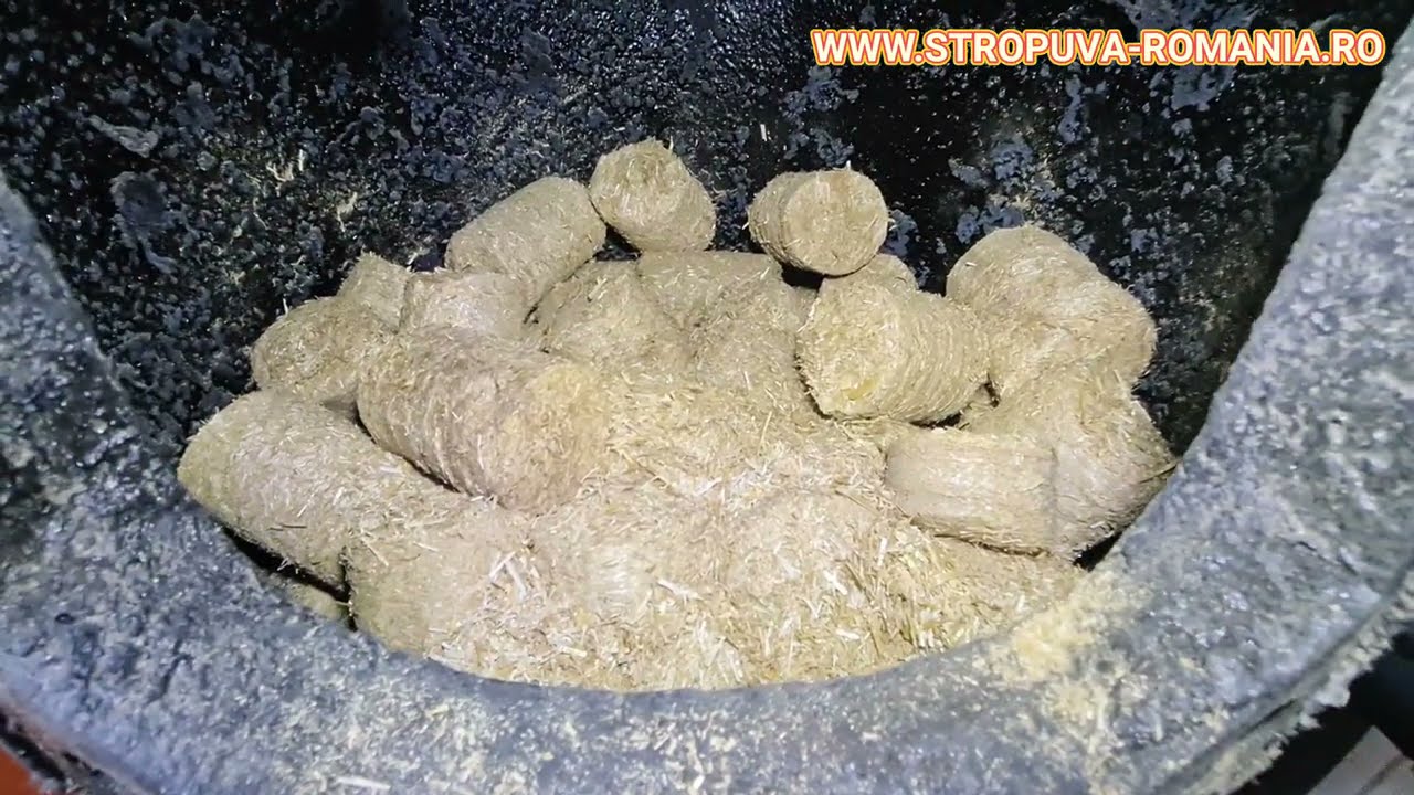Centrala Stropuva arde cu brichete de paie - Autonomie 2 zile