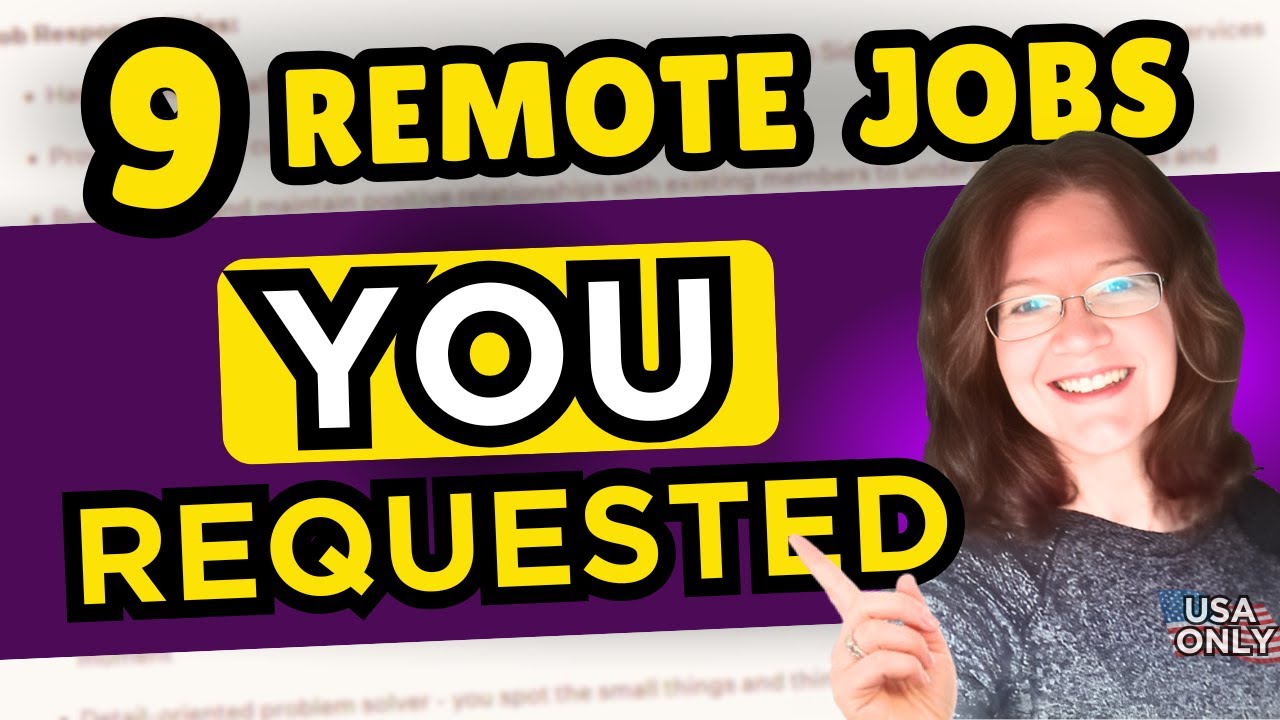REMOTE JOBS YOU'VE BEEN LOOKING FOR (Availalbe Today)