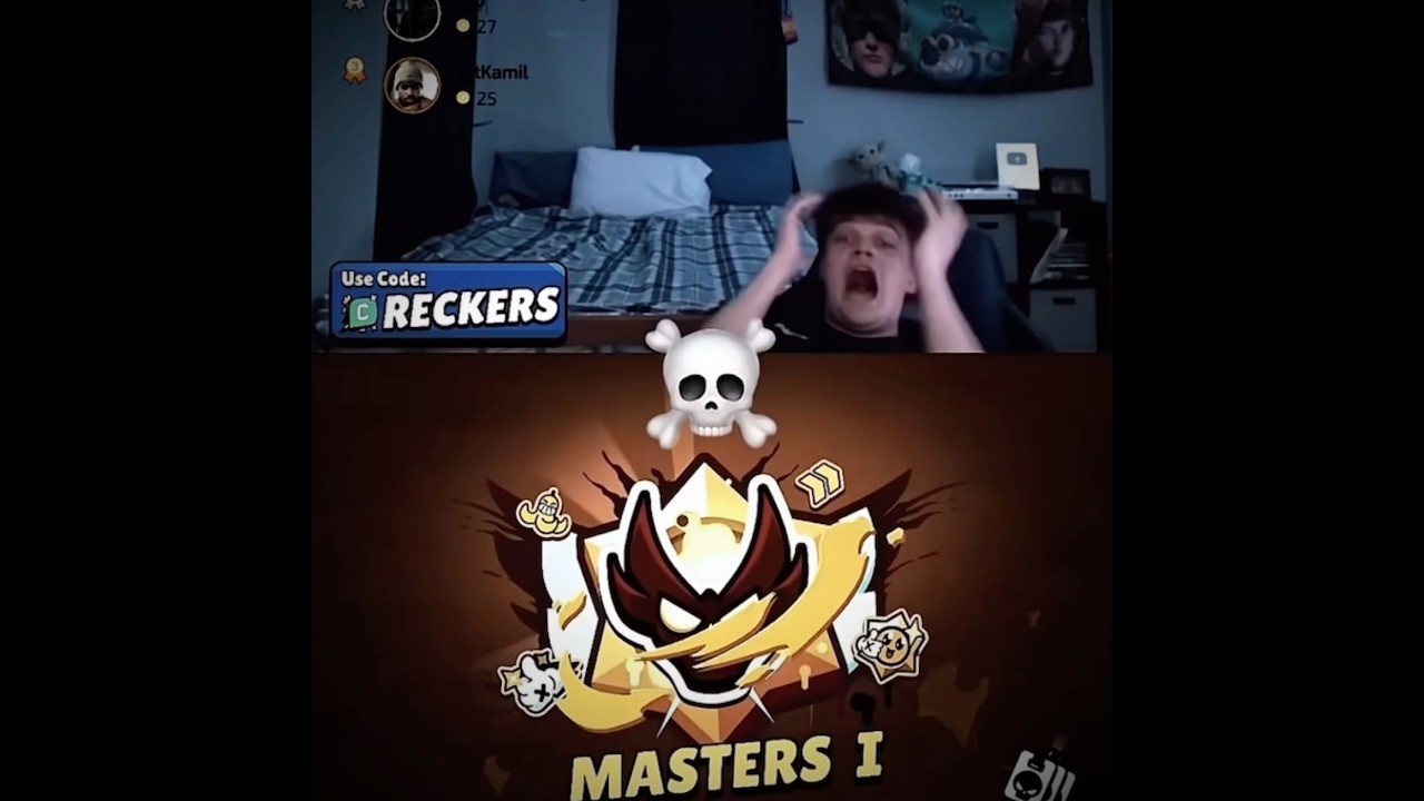 Reckers Reaction to Mandy Clutch&hellip; ☠️🔥 #brawlstars #supercell #viralshort #fyp #clutch #master