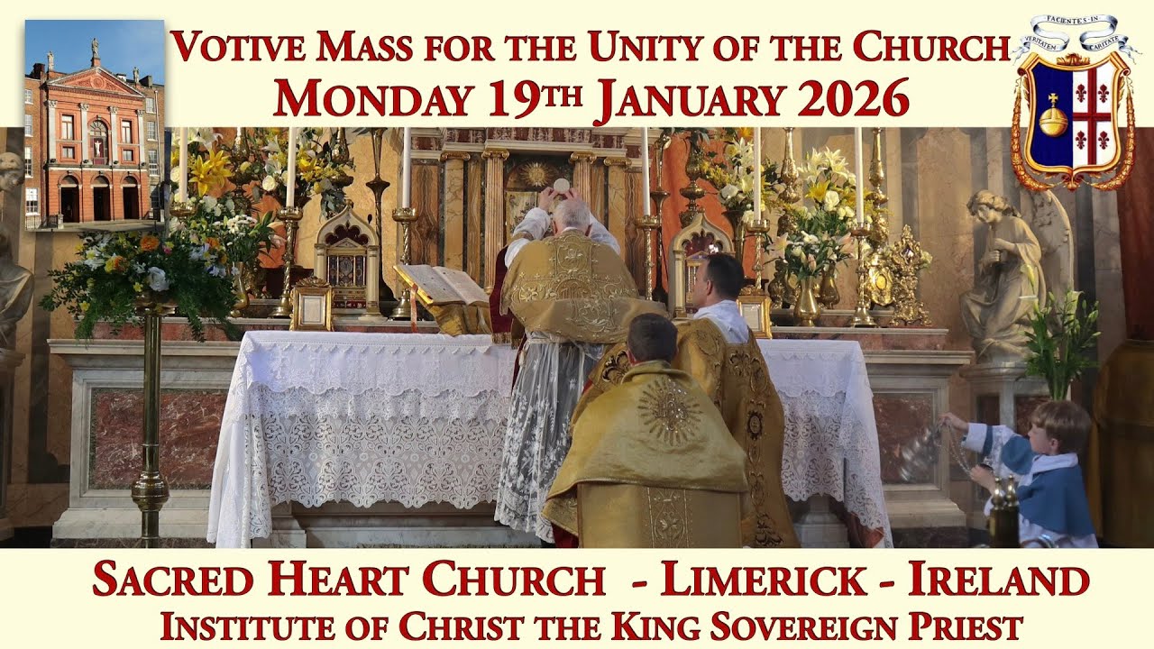 Monday 19th January 2026: Votive Mass for the Unity of the Church
