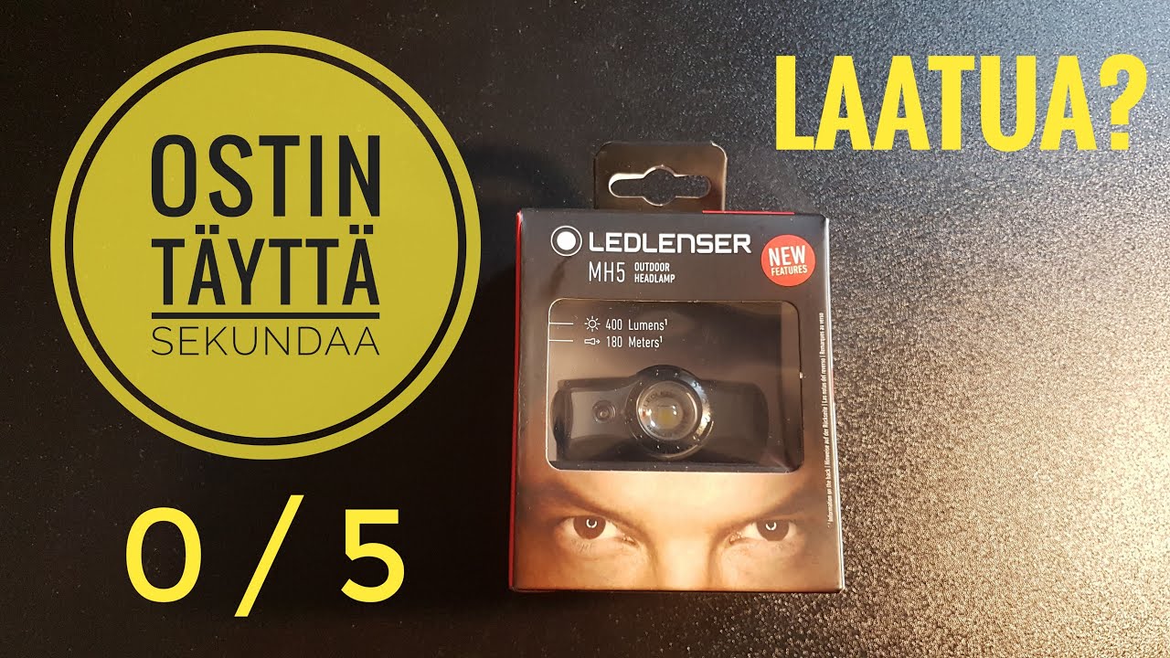 Unboxataan ja testataan Ledlenser MH5 otsalamppu