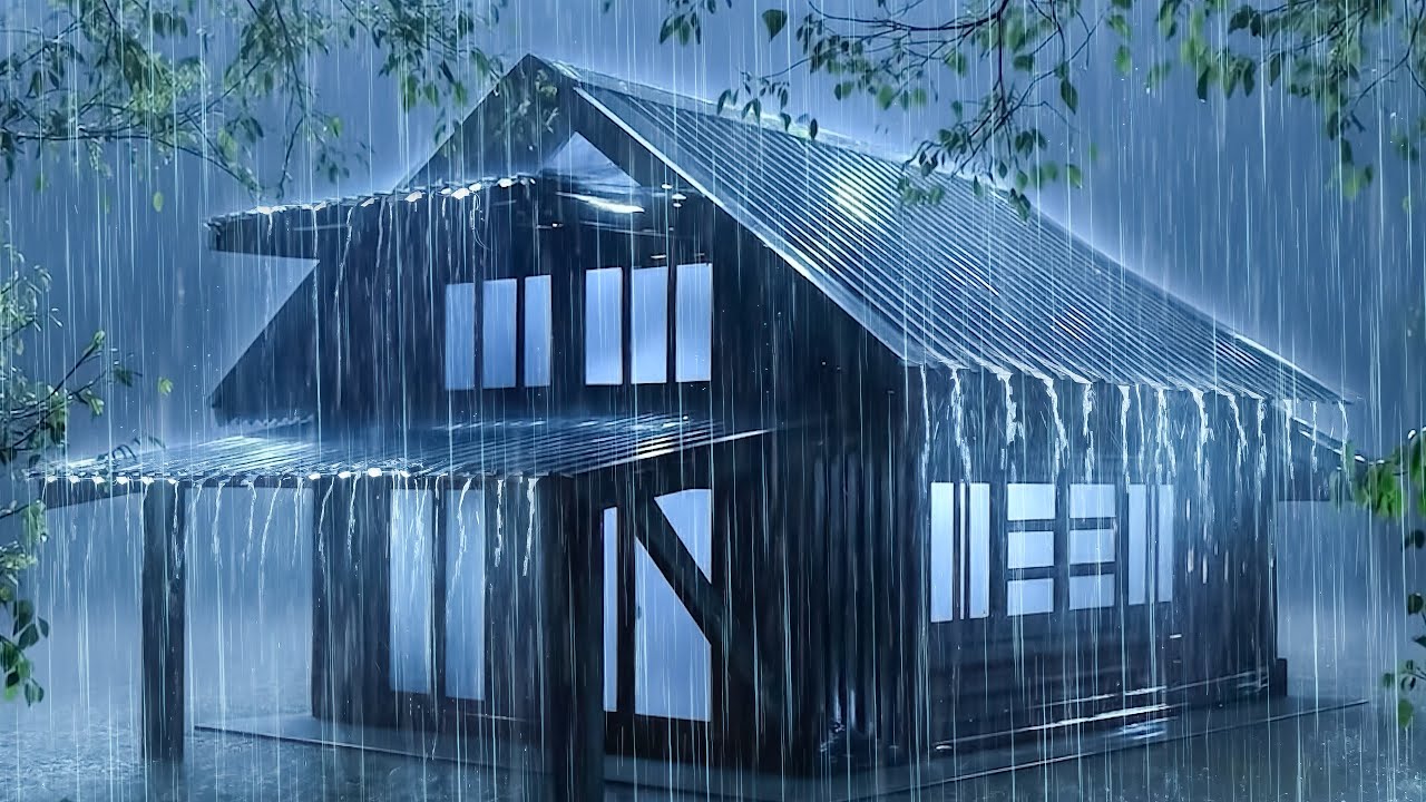 All You Need to Fall Asleep Instantly in 3 Minutes | Very Heavy Rain & Thunder Sounds at Night