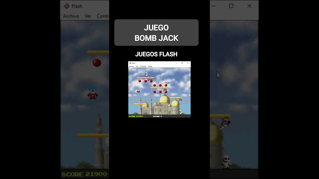 Jugando Antiguos Juegos Flash - Bomb Jack Level 06