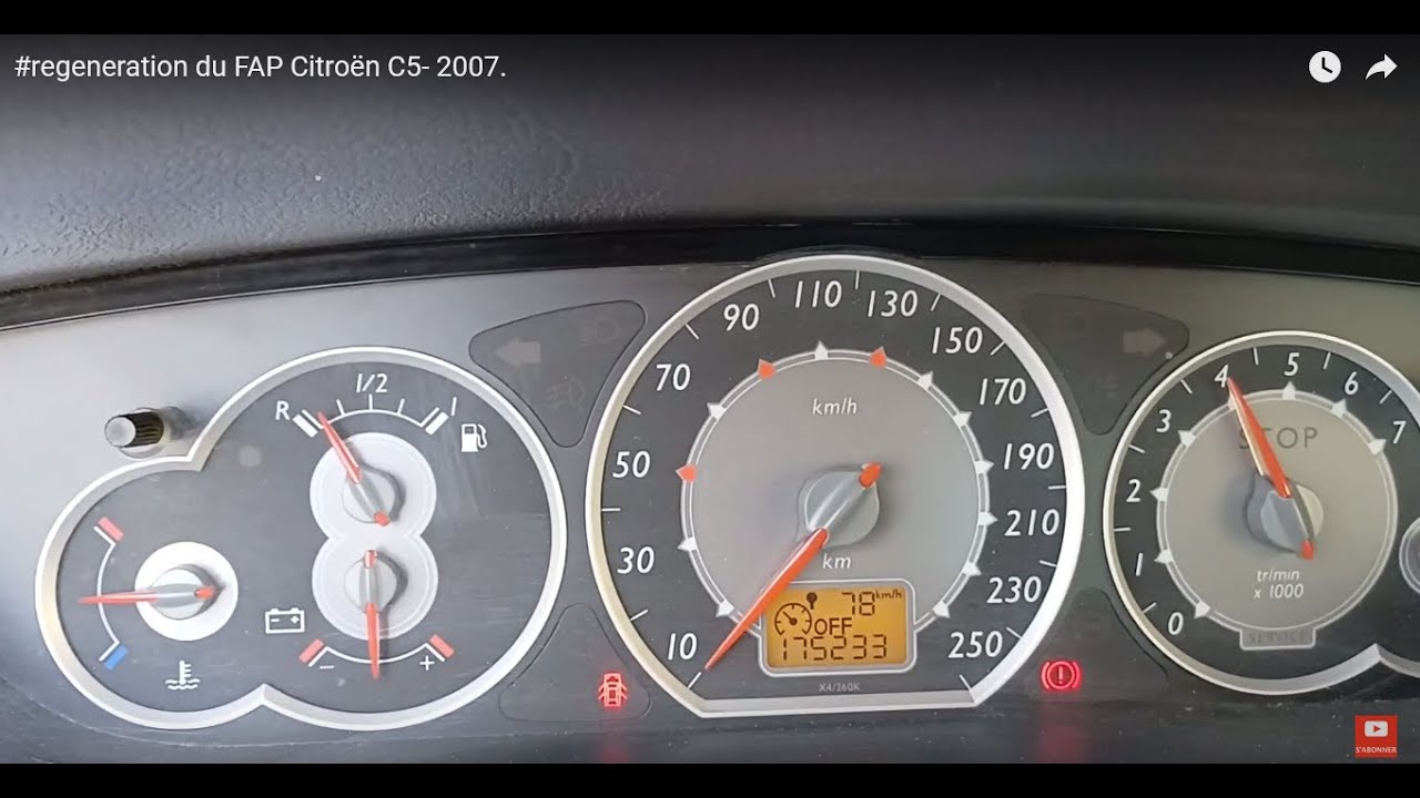 Régénération du FAP Citroën C5- 2007.