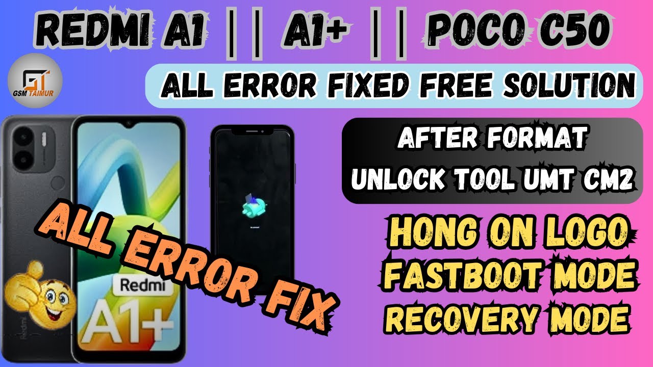 Redmi A1/A1 Plus / Poco C50 After Format Auto Recovery Stuck on Recovery No Command Model Fix Mode