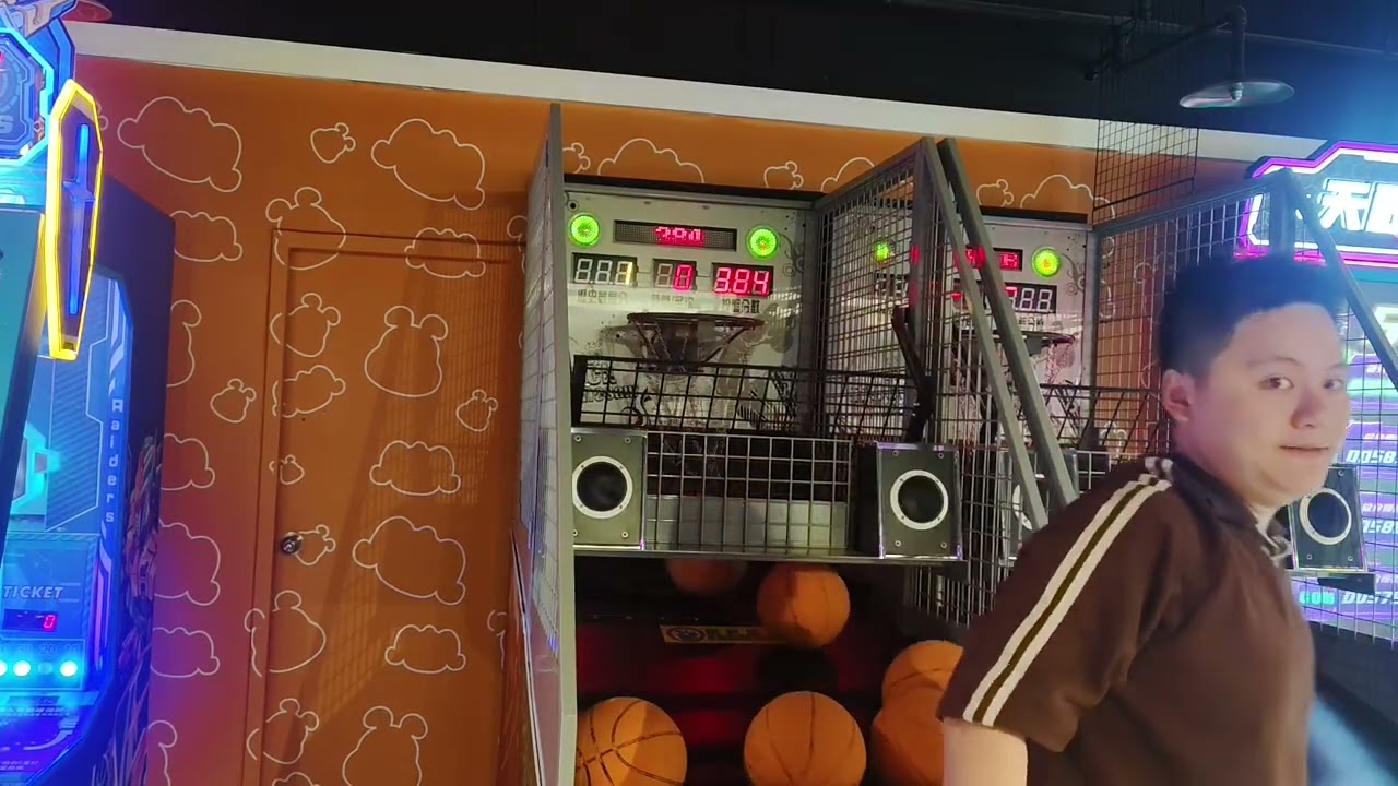 20260130@卡通尼樂園明曜店搖滾投籃機6顆🏀3人接力程度