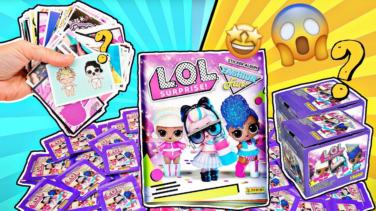 LOL SURPRISE Fashion Fun Sticker Album 👗 Alle L.O.L Panini Sammelkarten öffnen! Ganzes Display