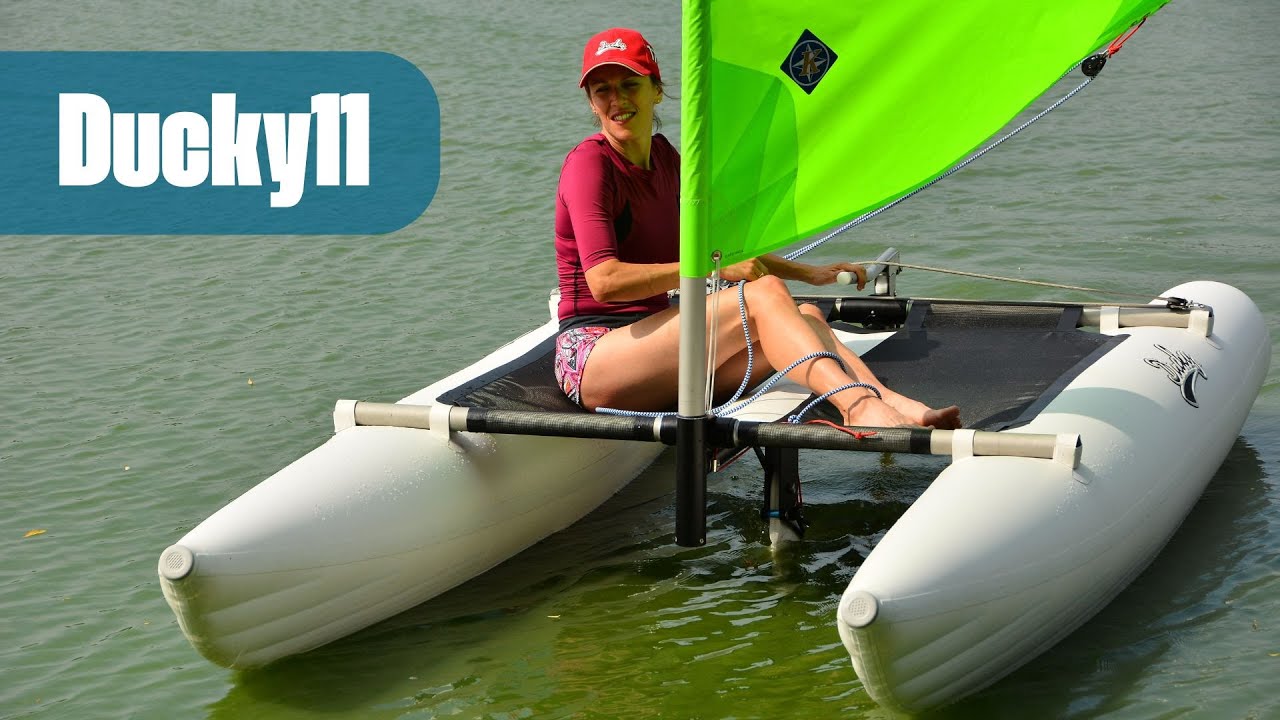 Ducky11 - a small real inflatable sailing catamaran