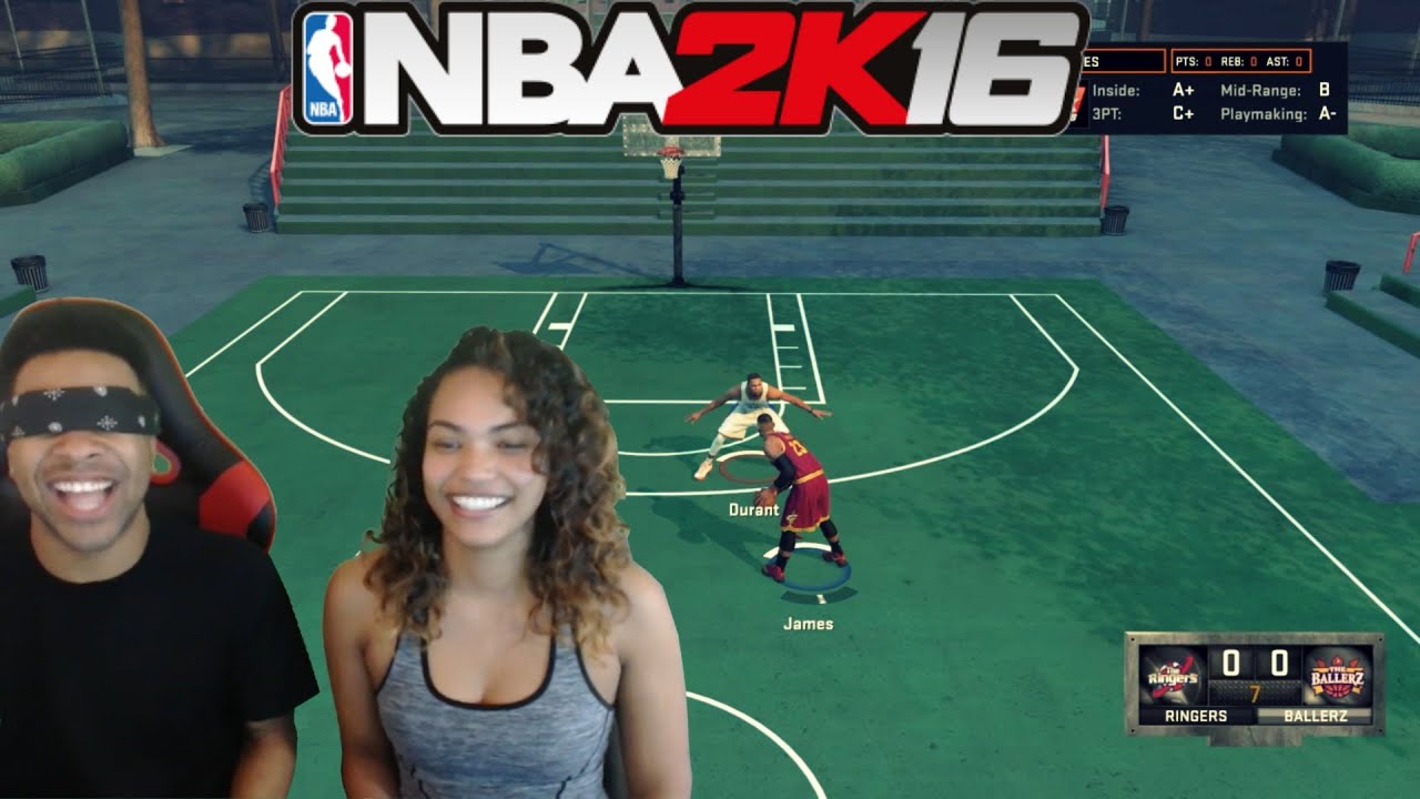 GIRLFRIEND VS BOYFRIEND ! LeBron Vs Durant NBA 2k16 #Blindfoldchallenge! & Funny Moments
