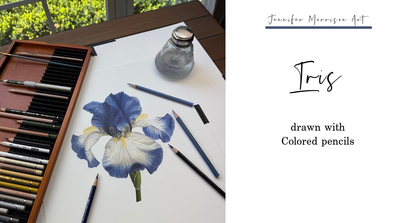 Drawing a Realistic Iris using Colored Pencils
