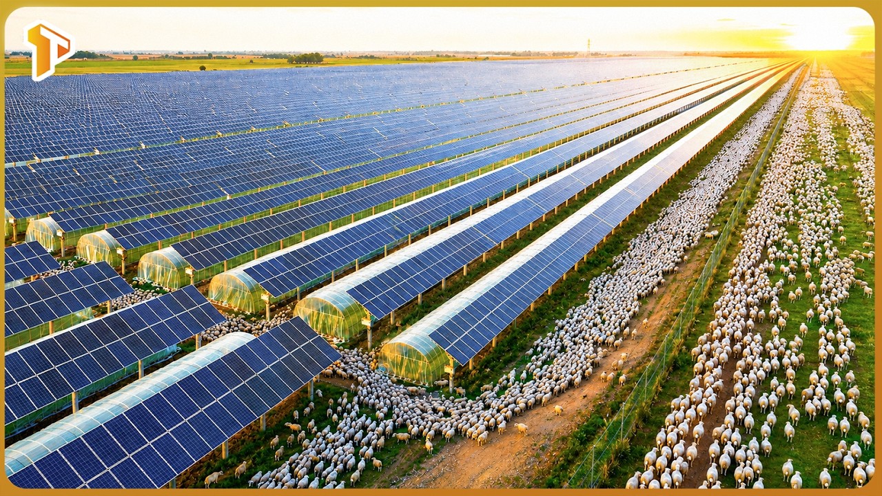 Как компания Agri Voltaics превратила поля, засаженные солнечными панелями, в масштабные сельскох...