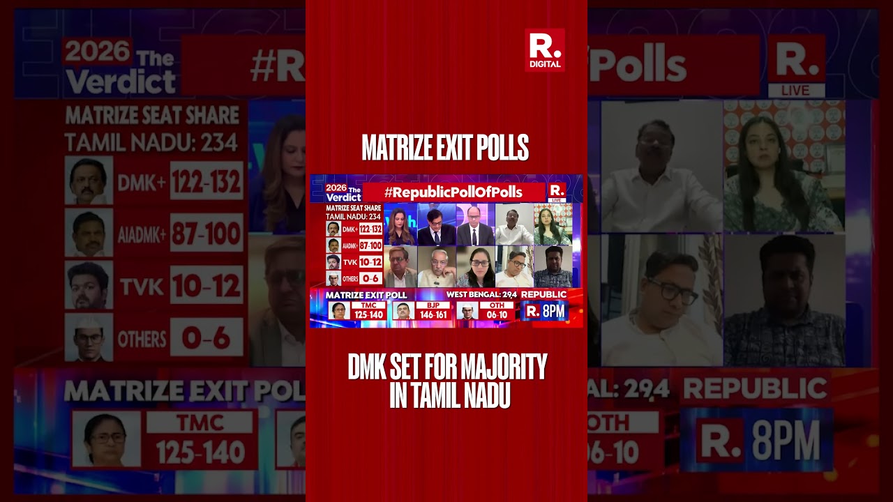 Stalin's DMK Set For Majority As Per MATRIZE Exit Polls With  125-132 Seats